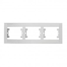 42001703 Рамка 3-на горизонтальная Defne/белая Makel