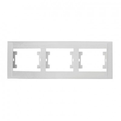 42001703 Рамка 3-на горизонтальная Defne/белая Makel