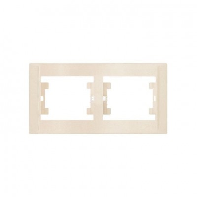42010702 Рамка 2-на горизонтальная Defne/Крем Makel