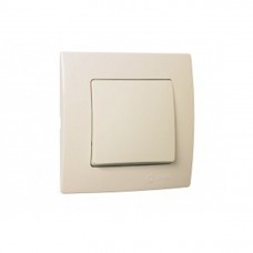 32010005 Выключатель 1-клавишный проходной Lillium Natural Kare/Крем Makel