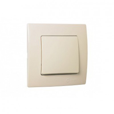 32010005 Выключатель 1-клавишный проходной Lillium Natural Kare/Крем Makel