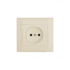 42010022 Розетка без заземления Defne/Крем Makel