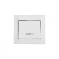 42001021 Выключатель1-клавишный с подсветкой Defne/белая Makel