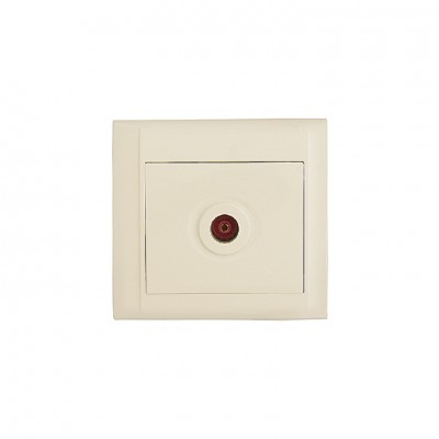 42010027 Розетка ТВ концевая Defne/Крем Makel