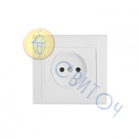 42001022 Розетка без заземления Defne/белая Makel