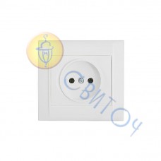 42001022 Розетка без заземления Defne/белая Makel