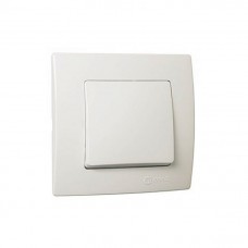 Выключатель Makel 1-клавишный Lillium Natural Kare/Белый (32001001)