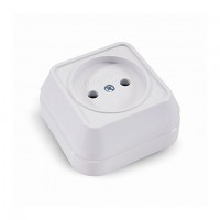 45102 Розетка без заземлення зовнішній/Біла Makel