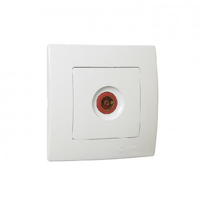 32001027 Розетка ТВ концевая Lillium Natural Kare/белая Makel