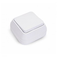 45101 Вимикач 1-клавішний зовнішній/Біла Makel