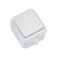 18305 ПЕРЕКЛЮЧАТЕЛЬ проходной IP44 белая Makel