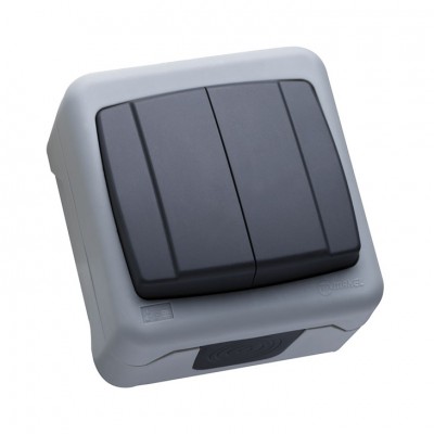 36064003 Выключатель 2-клавишный IP55 плюс Makel
