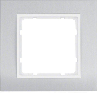 Рамка Berker 1Х алюміній/підлога.білизна B. 3 (10113904)