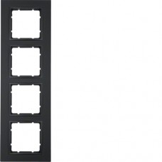 Рамка Berker 4Х пластиковыйя кольору антрацит B. 7 (10146626)