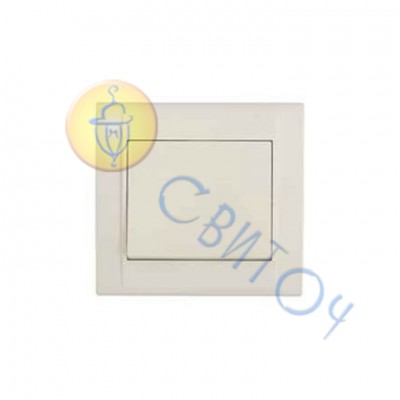 42010001 Выключатель 1-клавишный Defne/Крем Makel