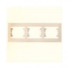 42010703 Рамка 3-на горизонтальная Defne/Крем Makel