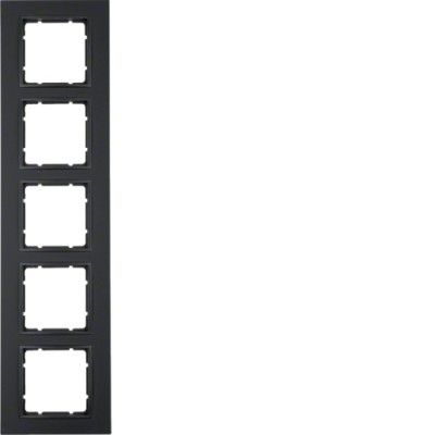 Рамка Berker 5Х пластиковыйя кольору антрацит B. 7 (10156626)