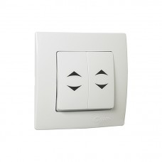 32001026 Выключатель 2-клавишный проходной Lillium Natural Kare/белая Makel