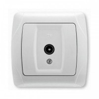 90561049 Розетка TV проходная (0 втрат) белая CARMEN Vi-Ko