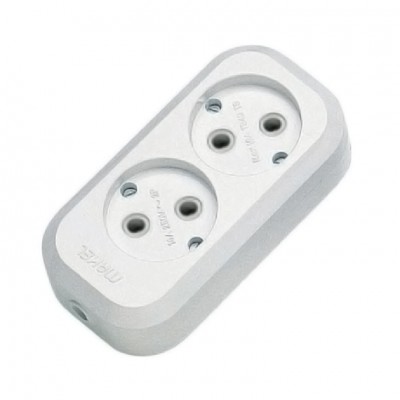 MGP101 Колодка 2 гнізда без заземлення Makel