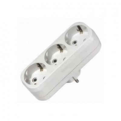 10033 Розгалужувач на 3 гнезда с заземлением Makel