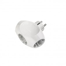 10015 Штепсель 3 гнезда с заземлением Makel