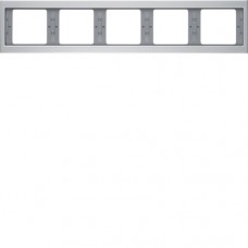 Рамка Berker 5Х горизонтальнаяя, алюміній, K. 5 (13937003)