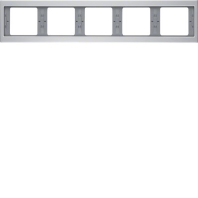 Рамка Berker 5Х горизонтальнаяя, алюміній, K. 5 (13937003)