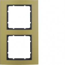 Рамка Berker 2Х золото/антрацит B.3 (10123016)