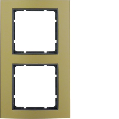 Рамка Berker 2Х золото/антрацит B.3 (10123016)