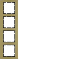 Рамка Berker 4Х золото/антрацит B.3 (10143016)