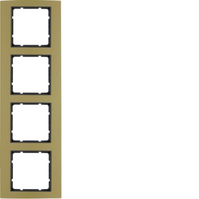 Рамка Berker 4Х золото/антрацит B.3 (10143016)