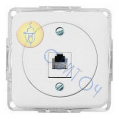 13008404 Корпус для одного раз'єму RJ-12/RJ-45 Keystone білий REGINA