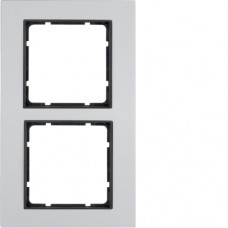 Рамка Berker 2Х алюміній/антрацит B. 7 (10126904)