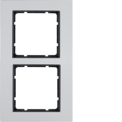 Рамка Berker 2Х алюміній/антрацит B. 7 (10126904)