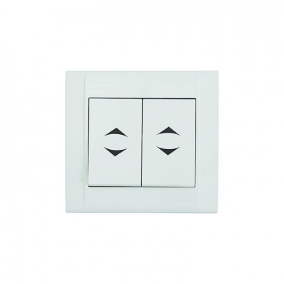 42001026 Выключатель 2-клавишный проходной Defne/белая Makel