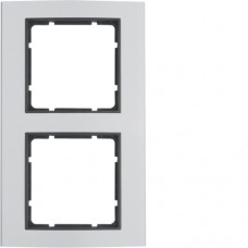Рамка Berker 2Х алюміній/антрацит B. 3 (10123004)