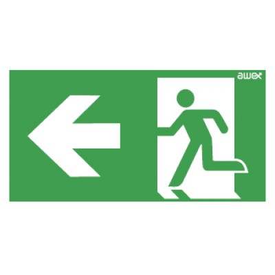 Пиктограмма 300х150 (big) PB24 Exit Left (выход влево) Awex