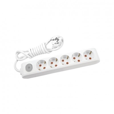 90118503 Удлинитель 5/3м с/заземл.и кнопкою Viko Multi-let