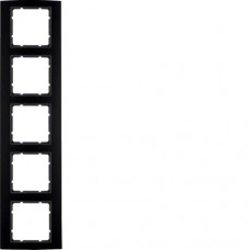 Рамка Berker 5Х чорний/антрацит B. 3 (10153005)