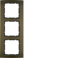 Рамка Berker 3Х КОРИЧНЕВАЯя/антрацит B.3 (10133001)
