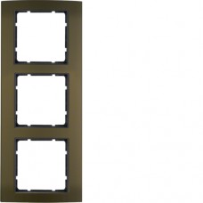 Рамка Berker 3Х КОРИЧНЕВАЯя/антрацит B. 3 (10133001)