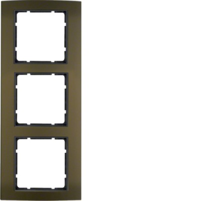 Рамка Berker 3Х КОРИЧНЕВАЯя/антрацит B.3 (10133001)