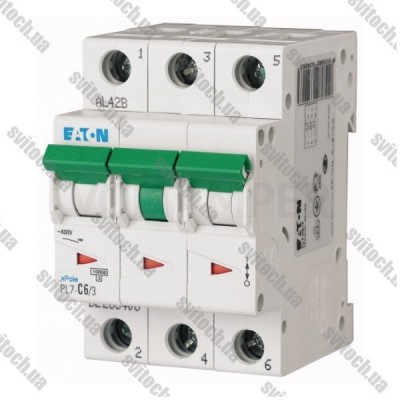 Автоматический выключатель Eaton PL7-C6/3 
