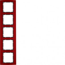 Рамка Berker 5Х червоний/антрацит B. 3 (10153012)