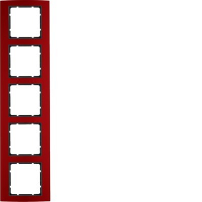 Рамка Berker 5Х красная/антрацит B.3 (10153012)