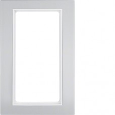 Рамка Berker з великим отвором алюміній/підлога.білизна вертикальна B. 3 (13093904)