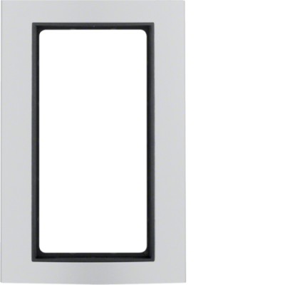 Рамка Berker з великим отвором алюміній/підлога.білизна вертикальна B. 3 (13093004)