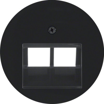 Накладка Berker для 2-кратной розетки UAE, черная, R.1/R.3/R.Classic (14092045)