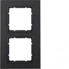 Рамка Berker 2Х пластиковыйя цвета антрацит B.7 (10126626)